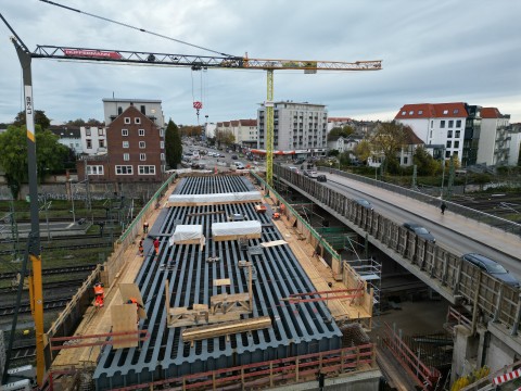 November 2023 | Vorbereitungen für Betonage des Überbaus für zweite Brückenhälfte 