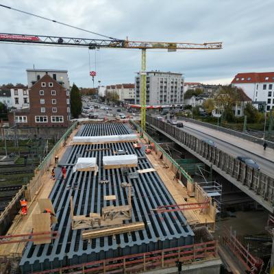 November 2023 | Vorbereitungen für Betonage des Überbaus für zweite Brückenhälfte 